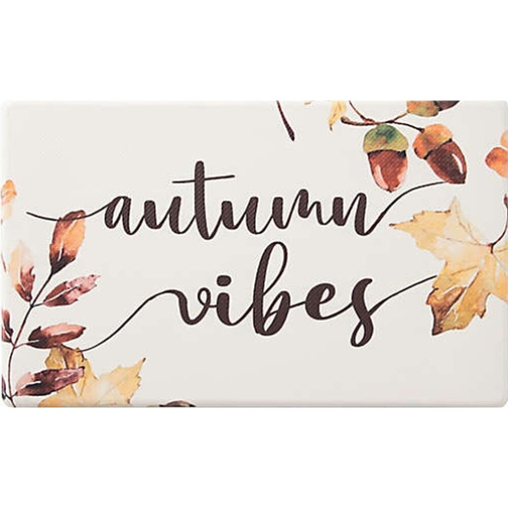 ANTI-FATIGUE NON SLIP PVC FLOOR MAT (18"x30") FALL LEAVES, AUTUMN VIBES, LP